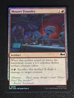 MTG Teenage Mutant Ninja Turtles Mouser Foundry Foil 0096 NM - Image 1