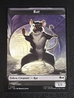 MTG Teenage Mutant Ninja Turtles Rat/Copy Double-Sided Token 0006/0001 NM - Image 1