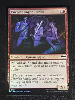 MTG Teenage Mutant Ninja Turtles Purple Dragon Punks Foil 0100 NM - Image 1