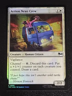 MTG Teenage Mutant Ninja Turtles Action News Crew Foil 0001 NM - Image 1