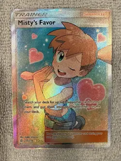 Pokemon TCG ENG Misty's Favor Full Art Secret Rare Holo Unified Minds 235/236 - Image 1