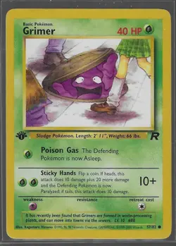 Grimer #57/82 Common 1.Edition Team Rocket 2000 Pokemon Englisch Mint Vintage - Image 1
