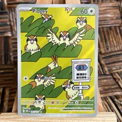 Pokemon Pidgey TCG Sv03: Obsidian Flames Holo Illustration Rare Card 207/197 - Image 1