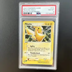 Pokemon Pikachu Black Star Promo #012 Holo PSA 8 2003 English - Image 1