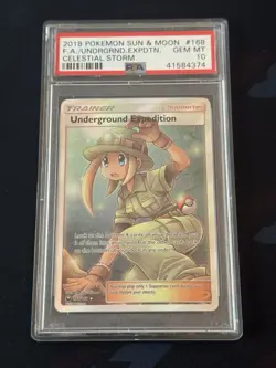 2018 POKEMON SUN & MOON CELESTIAL STORM FULL ART/UNDERGROUND EXPEDITION PSA 10 - Image 1