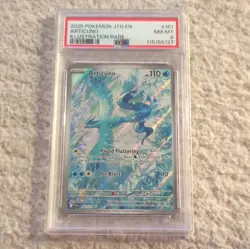 Pokemon TCG Articuno Full Art Holo Illustration Rare 161/159 SV09 PSA 8 - Image 1