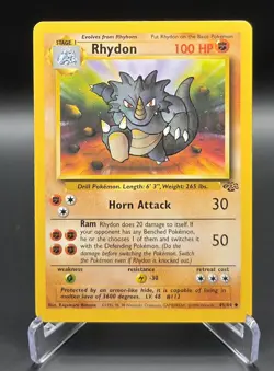 Vintage Rhydon 45/64 Jungle Regular Uncommon Pokemon WOTC - Image 1