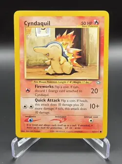 Vintage Cyndaquil 57/111 Neo Genesis Regular Common Pokemon WOTC - Image 1