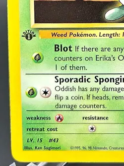 1999 Vintage 1st Edition Erika's Oddish 78/132 Gym Heroes WOTC Common Pokemon - Image 5