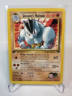 Giovanni's Machoke 42/132 Stage 1 WOTC Pokemon Vintage 1st Edition Uncommon - Image 1
