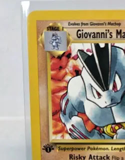 Giovanni's Machoke 42/132 Stage 1 WOTC Pokemon Vintage 1st Edition Uncommon - Image 3