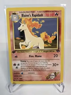 Blaine's Rapidash 33/132 Vintage Stage Pokemon 1st Edition Uncommon WOTC - Image 1