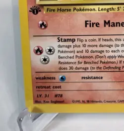Blaine's Rapidash 33/132 Vintage Stage Pokemon 1st Edition Uncommon WOTC - Image 5