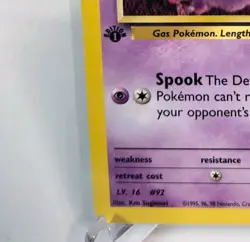 Sabrina's Gastly 093/132 Vintage Pokemon 1st Edition Basic Common WOTC - Image 5