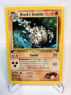 Pokemon TCG Brock’s Graveler #34/132 1st Edition Vintage Near Mint WOTC - Image 1
