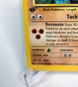 Pokemon TCG Brock’s Graveler #34/132 1st Edition Vintage Near Mint WOTC - Image 5