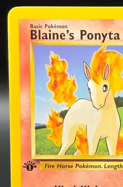 Vintage 1st Edition Blaine's Ponyta Regular Common Pokemon WOTC Gym Challenge - Image 3