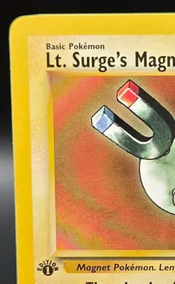 Vintage Pokemon Gym Heroes 80/132 Lt. Surge's Magnemite 1st Edition Pokemon Card - Image 3