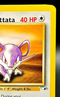 Vintage Lt. Surge's Rattata 82/132 1st Edition Gym Heroes Pokemon Common WOTC - Image 4
