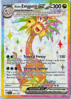 Alolan Exeggutor ex Surging Sparks 225/191 2024 Ultra Rare Near Mint - Image 1