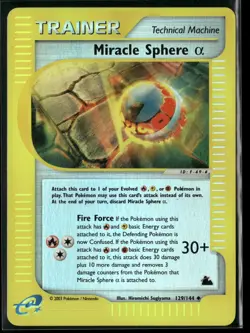 MIRACLE SPHERE ALPHA 129/144 UC LP SKYRIDGE POKEMON REVERSE HOLO - Image 2