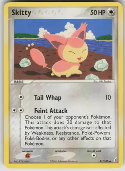 Pokemon TCG Skitty Uncommon Crystal Guardians 41/100 - Image 1