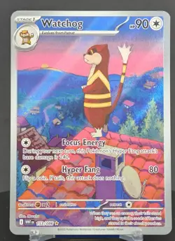 Pokemon Watchog #153/086 English White Flare Illustration Rare Full Art - Image 1