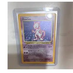 Pokemon TCG Mewtwo Base Set 10/130 Holo Rare Unlimited English 1999 - Image 1