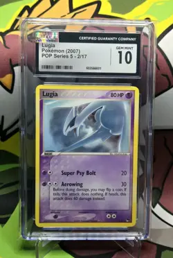 Pokemon Lugia POP Series 5 Rare #2 NonHolo CGC 10 Gem Mint 2007 Pop 3 / 0 Higher - Image 1