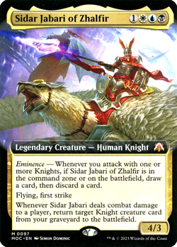 MTG Sidar Jabari of Zhalfir 97 Mythic Foil March of the Machine Commander - Image 1