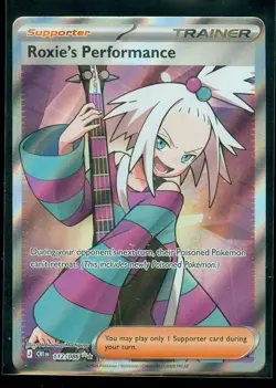 Pokemon ROXIE'S PERFORMANCE 112/086 - Chaos Rising - RARE FULL ART - MINT - Image 1