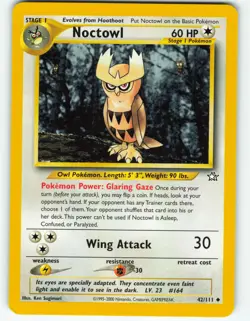 Noctowl - 42/111 Neo Genesis - Pokemon TCG - 2000 - Image 1