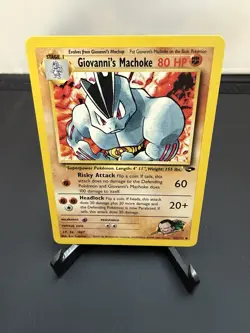 Giovanni's Machoke 42/132 Uncommon Gym Challenge Pokemon Unlimited LP - Image 1