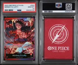 2023 ONE PIECE ULTRA DECK ST10-THE THREE CAPTAINS #002 MONKEY D. LUFFY PSA 10 - Image 2