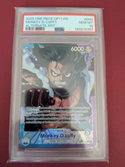 Monkey.D.Luffy OP11-040 PSA 10 Leader One Piece TCG - Image 1