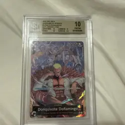 BGS 10 GEM Donquixote Doflamingo OP04-019 Leader Alt Art 2023 One Piece English - Image 1