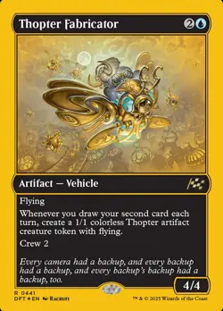 MTG Thopter Fabricator 441 Aetherdrift Rare First Place Foil - Image 1