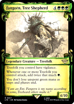 MTG Fangorn, Tree Shepherd 617 Rare Foil Showcase Scrolls The Lord of the Rings - Image 1