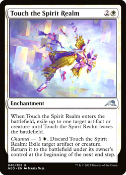 MTG Touch the Spirit Realm 040 Foil Kamigawa Neon Dynasty - Image 1