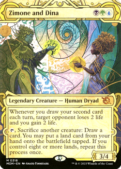 MTG Zimone and Dina 318 Mythic Showcase Foil March of the Machine - Image 1