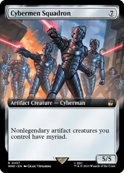 MTG Cybermen Squadron 457 Rare Extended Art Doctor Who - Image 1