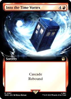 MTG Into the Time Vortex 387 Rare Foil Extended Art Doctor Who - Image 1