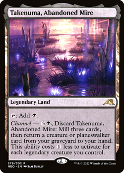 MTG Takenuma, Abandoned Mire 278 Rare Foil Kamigawa Neon Dynasty - Image 1