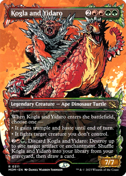 MTG Kogla and Yidaro 311 Rare Borderless Foil March of the Machine - Image 1
