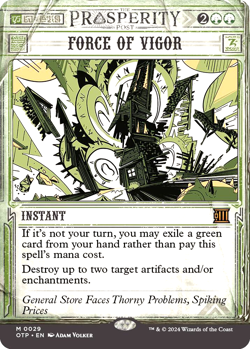 MTG Force of Vigor 29 Mythic Foil OTJ Breaking News - Image 1