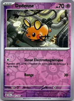 Carte Pokemon Dedenne 087/191 Reverse - 2024 - Image 1