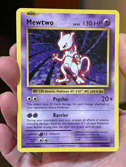 POKEMON MEWTWO 51/108 RARE (NON HOLO) EVOLUTIONS NM CARD - Image 1