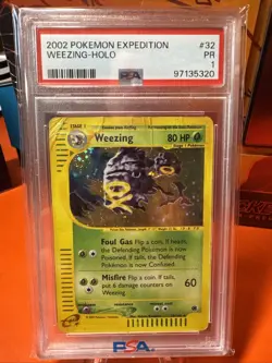 Pokemon Weezing Expedition Holo Rare #32 PSA 1 - Low pop!! Pop 7 - Image 2
