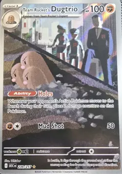 Team Rocket's Dugtrio 239/217 Illustration Rare Ascended Heroes Near Mint - Image 1