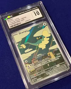 CGC 10 Drampa #184 Temporal Forces 2024 Pokemon GEM MINT - Image 2